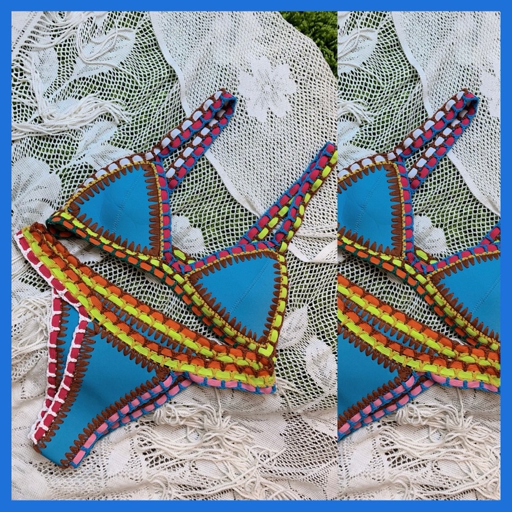 Colorful Patchwork Style Bikini